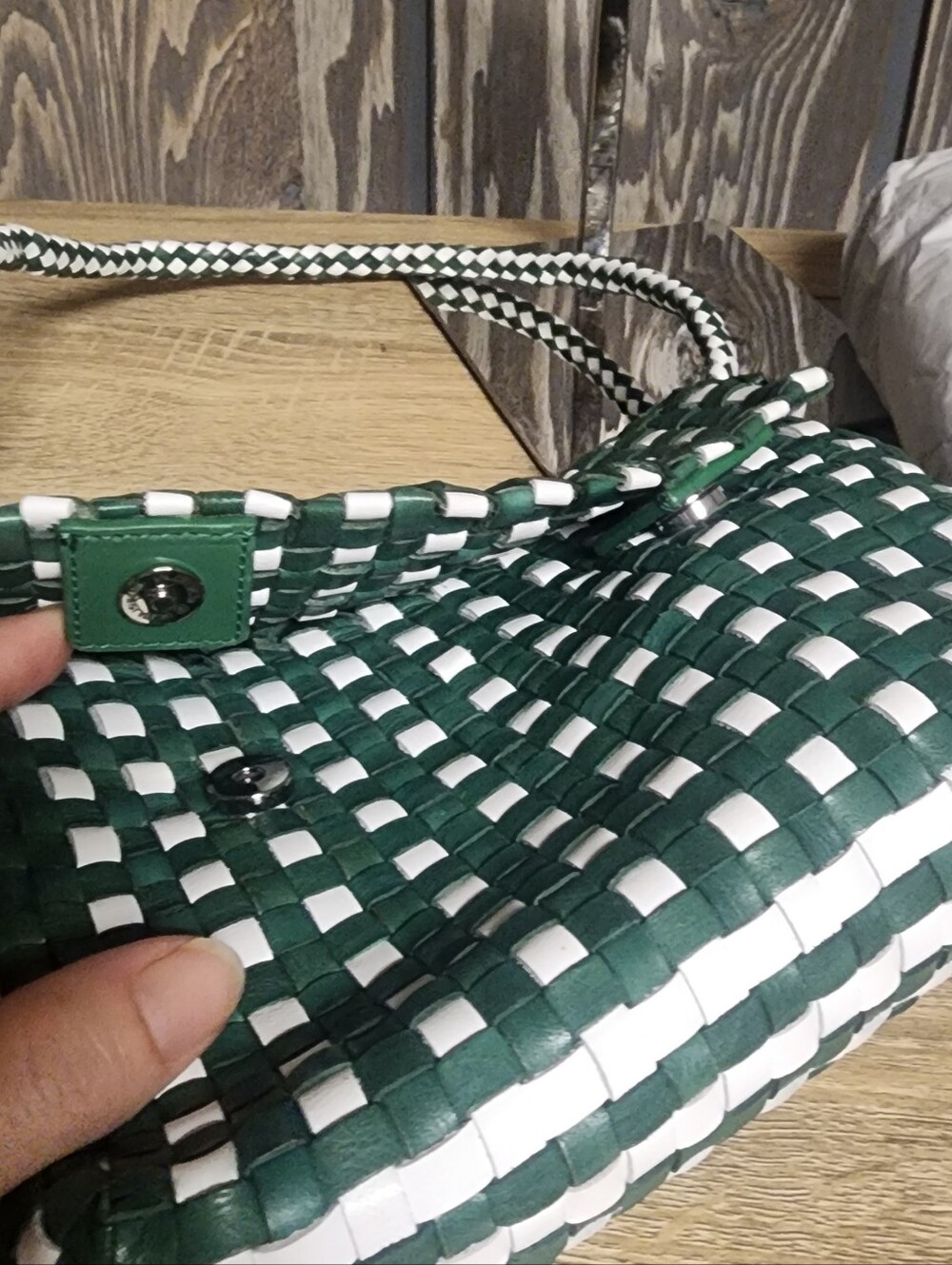 NWT Leoffler Randell Woven Leather Crossbody (Slight Issue) - Picture 9 of 10